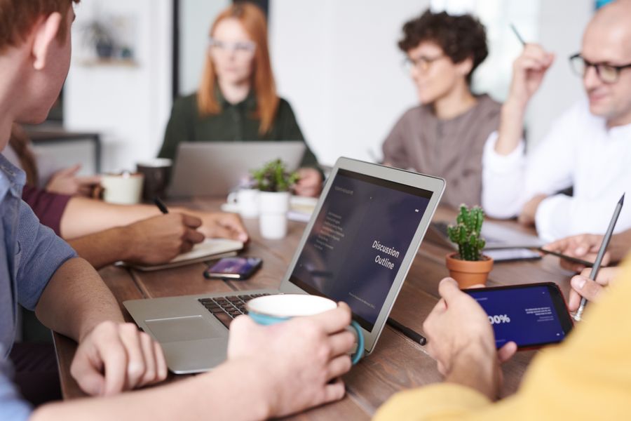 Digital marketing team planning audience communication